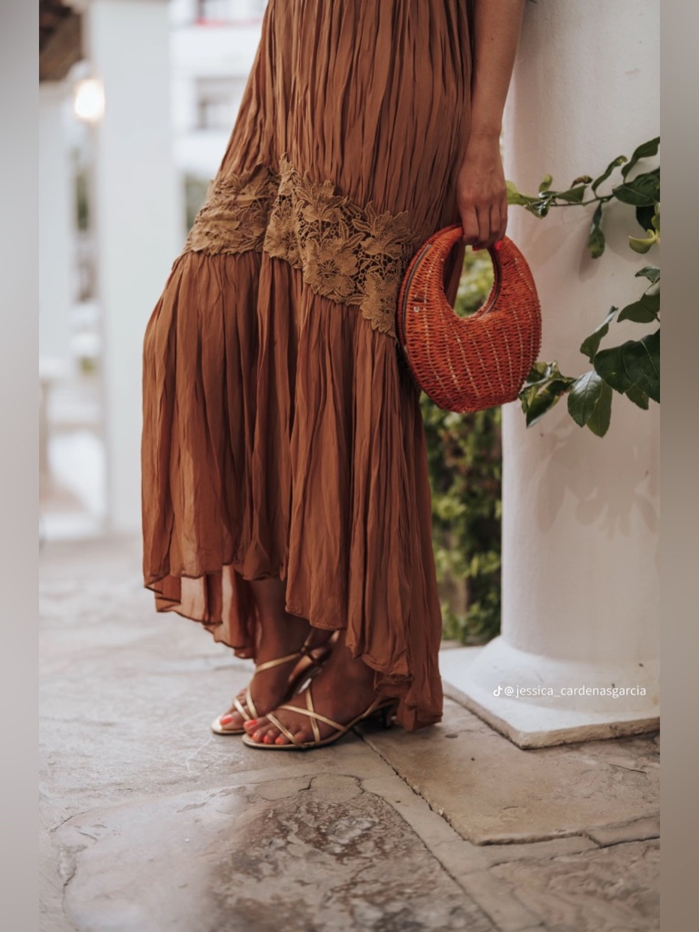 Zara  Wrinkled Embroidered Dress - Picture 6 of 15